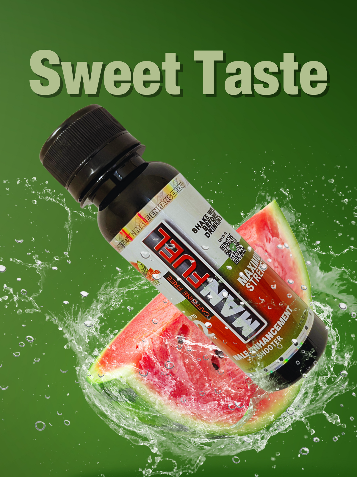 Manfuel Liquid Shooter - 3 fl. oz. Watermelon Flavor, Single Bottle