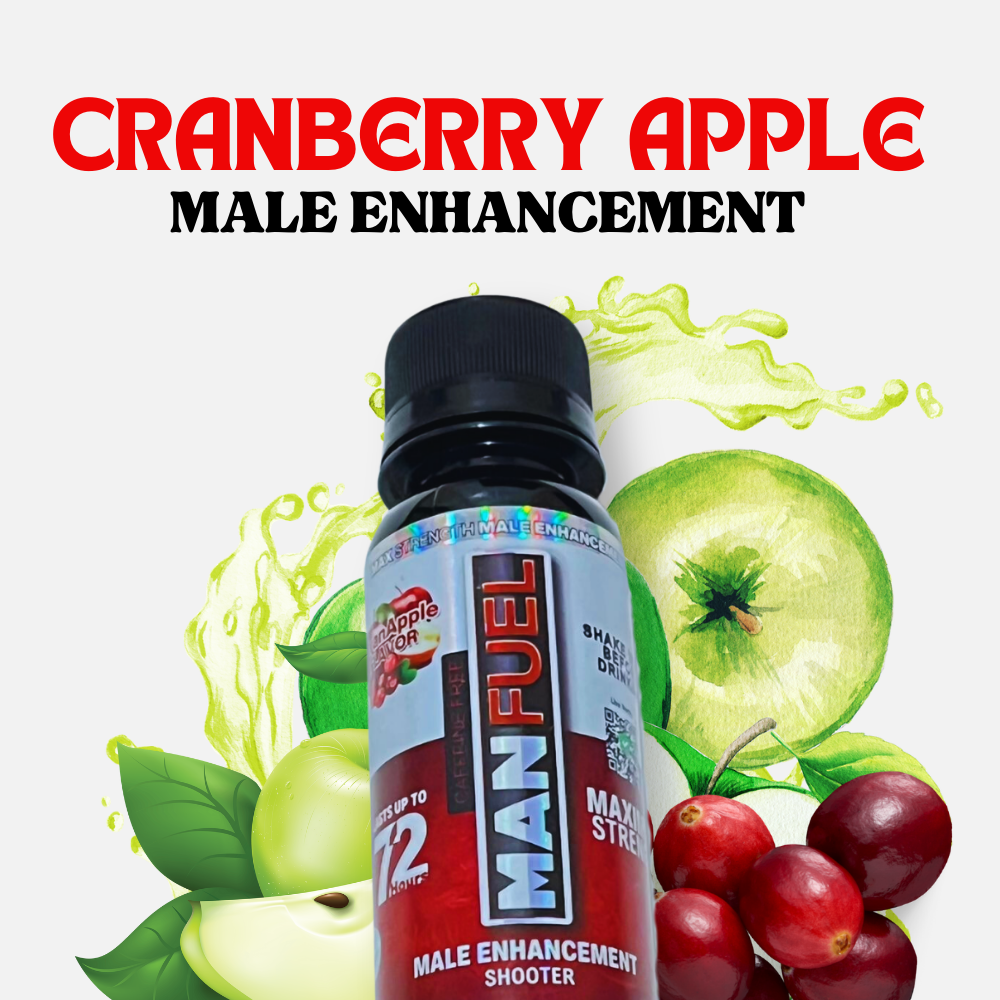 Manfuel Liquid Shooter - 3 fl. oz. Cranberry Apple Flavor, 12 CT