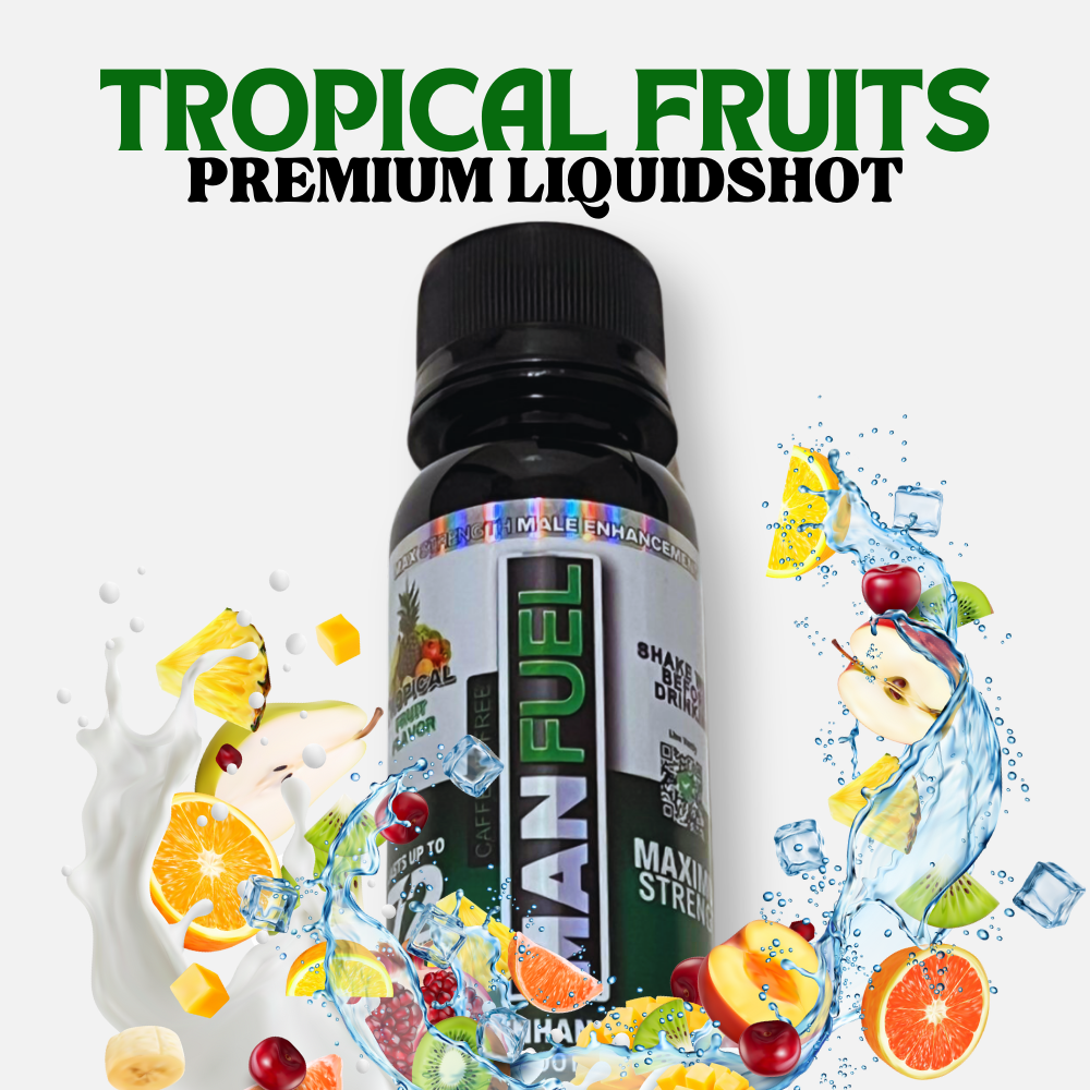 Manfuel Liquid Shooter - 3 fl. oz. Tropical Fruits Flavor, 12 CT