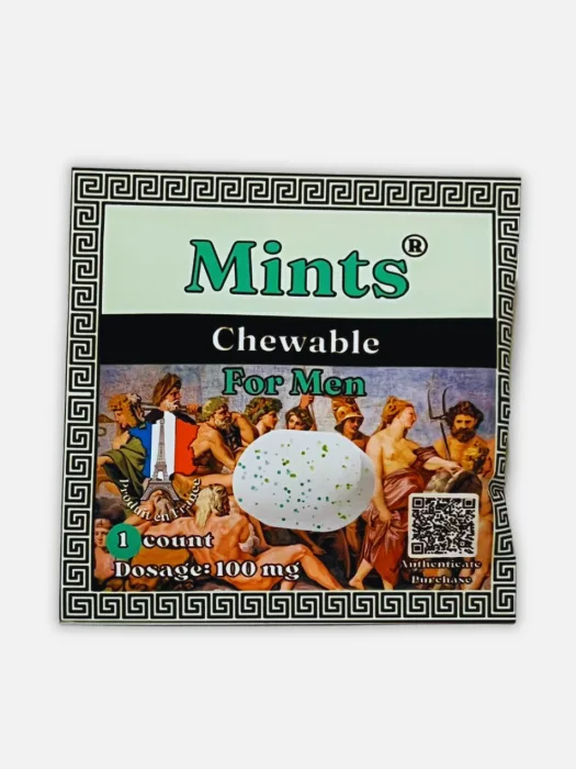 Chewable Mints - Pill For Men, Infused with Breath Freshener, 12 CT (Chewable Pill)